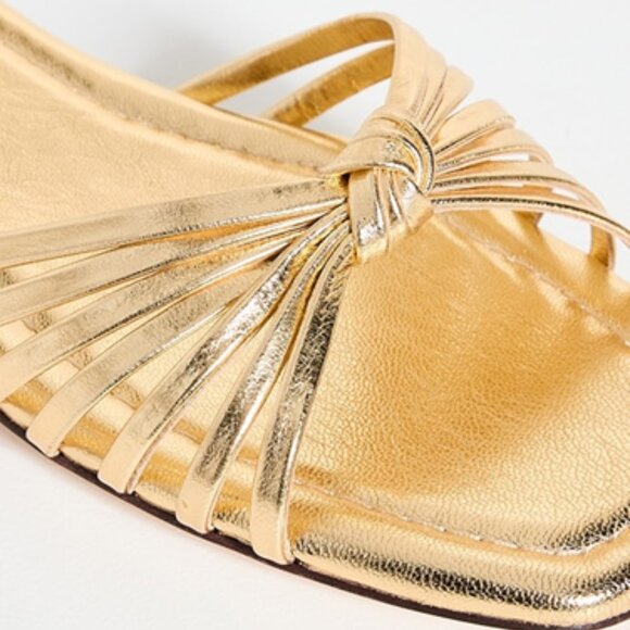 Loeffler Randall Izzie Leather Knot Flat Sandals Size 6 - Picture 4 of 6